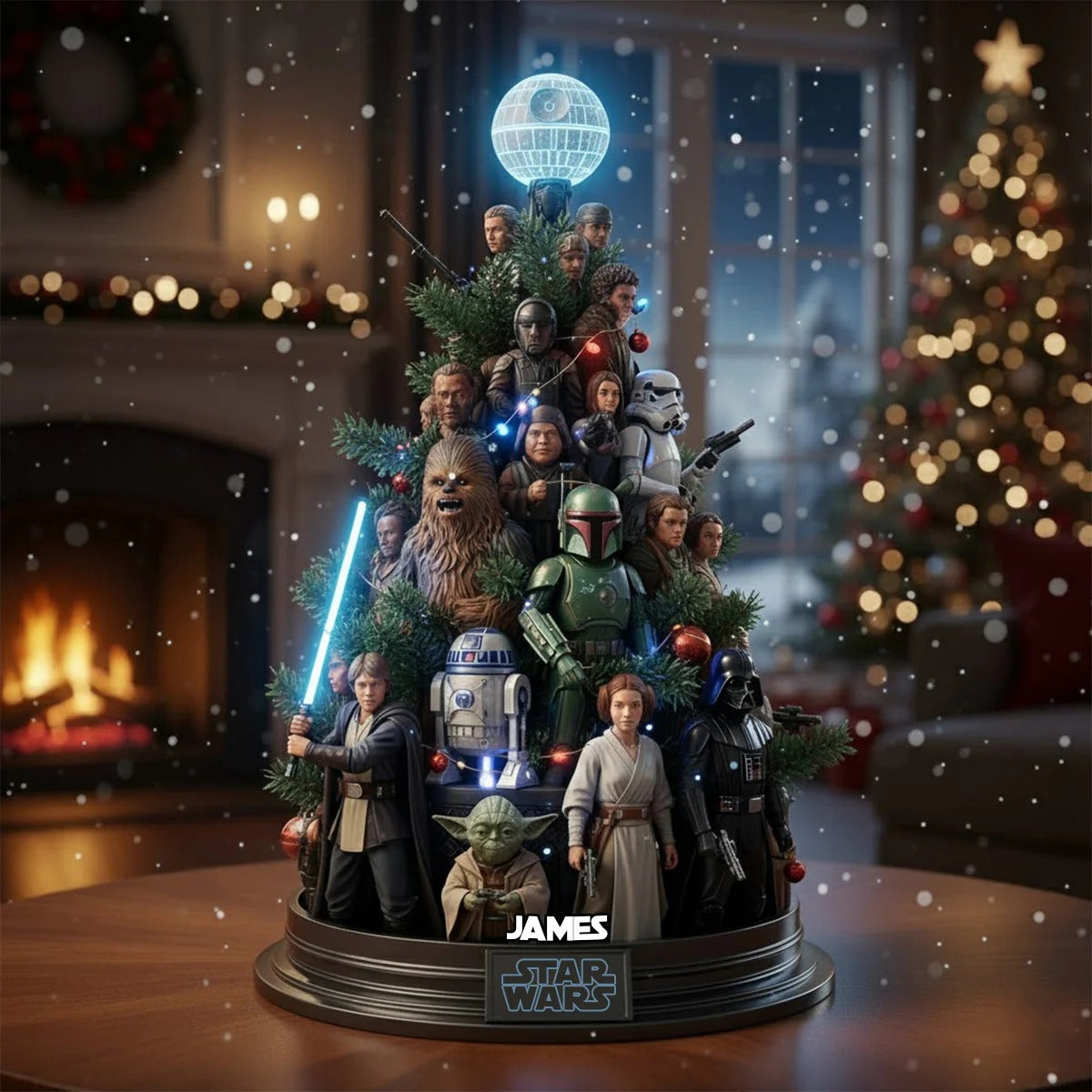 Dashing Through The Snow - Personalized The Force Custom Shaped Acrylic Plaque