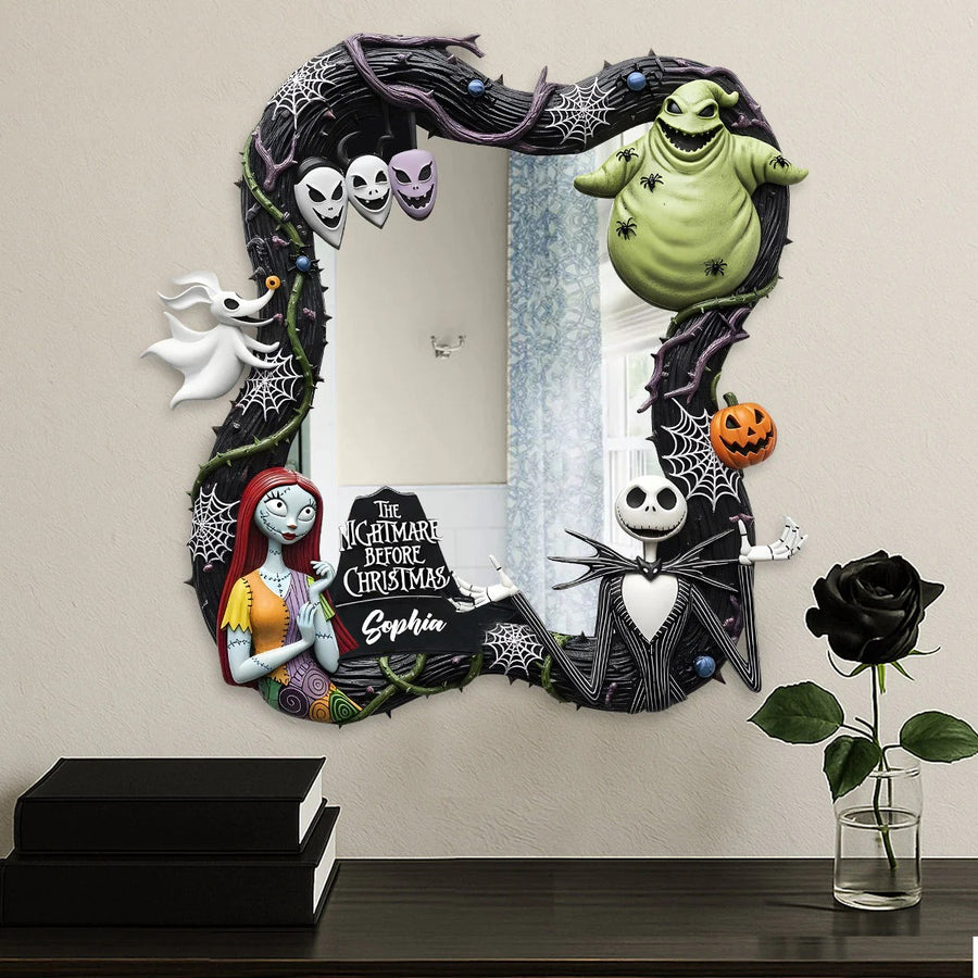 Black Halloween - Personalized Nightmare Wall Hanging Mirror