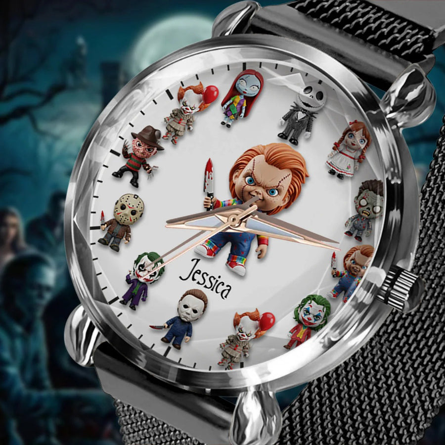 Just A Girl Who Loves Horror Movies - Personalized Women Hand Watch