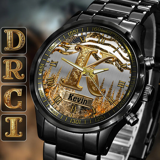 Name Initial Alphabet - Personalized Hand Watch