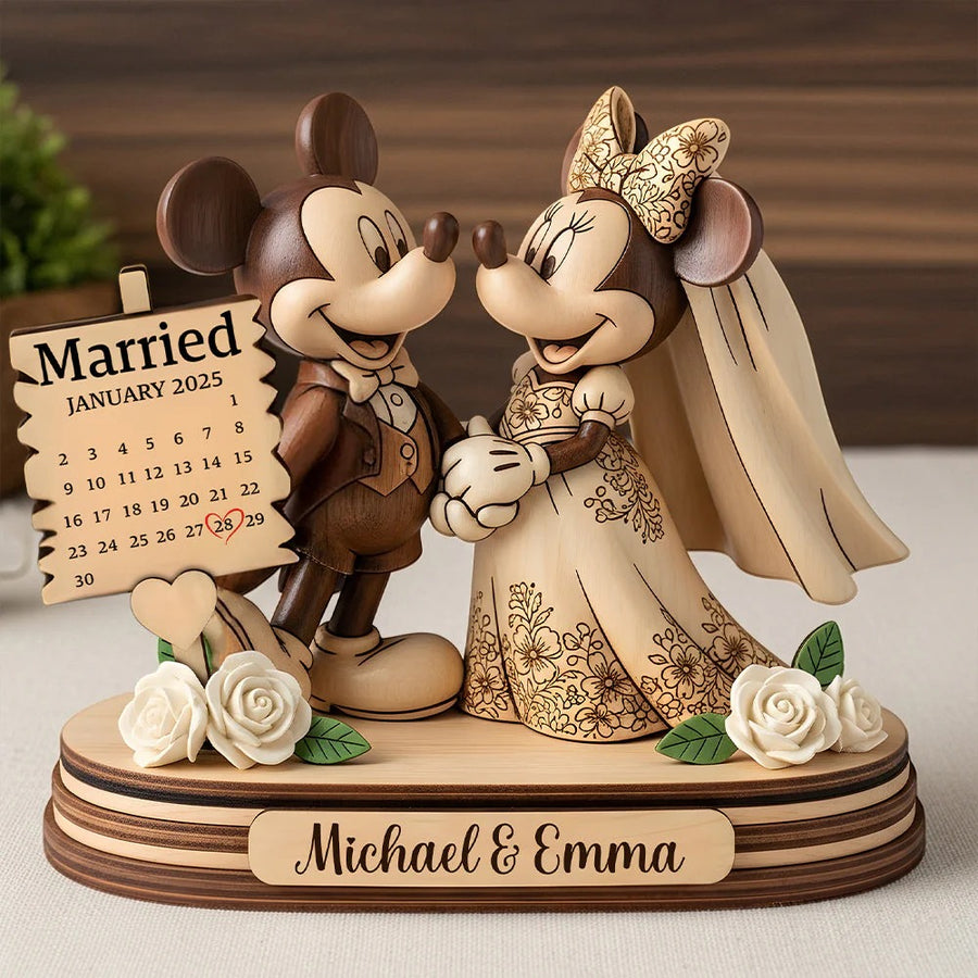 Married - Personalized Mouse Custom Shaped Acrylic Plaque