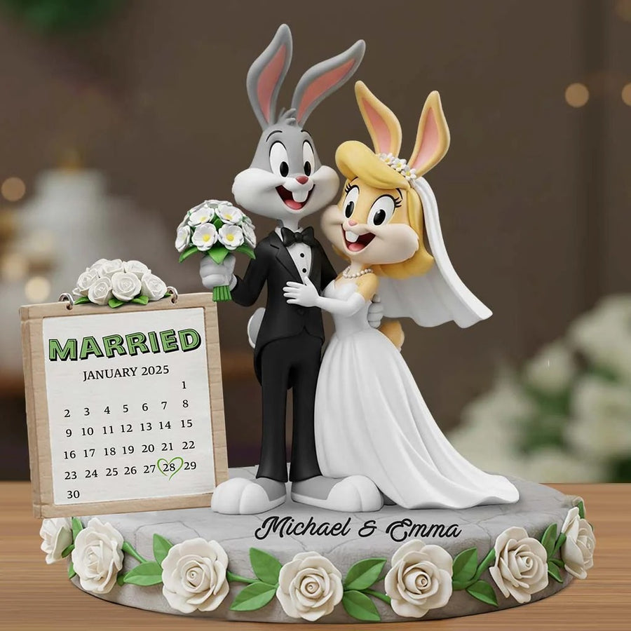 Happy Anniversary Couple - Personalized Custom Shaped Acrylic Plaque