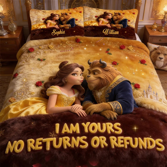 Couple Magic Princess & Monster Bedding Set – Personalized Bedroom Decor