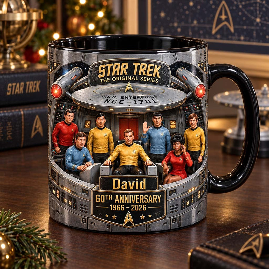 Merry Christmas - Personalized Star Fleet Accent Mug