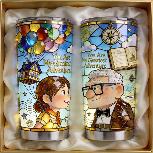 You Are My Greatest Adventure - Personalized Up Movie Couple Tumbler