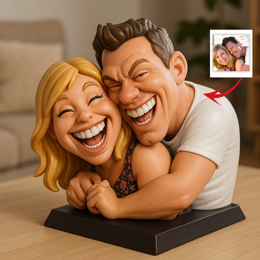 Custom Couple Photo Pixar Cartoon Style Acrylic Plaque