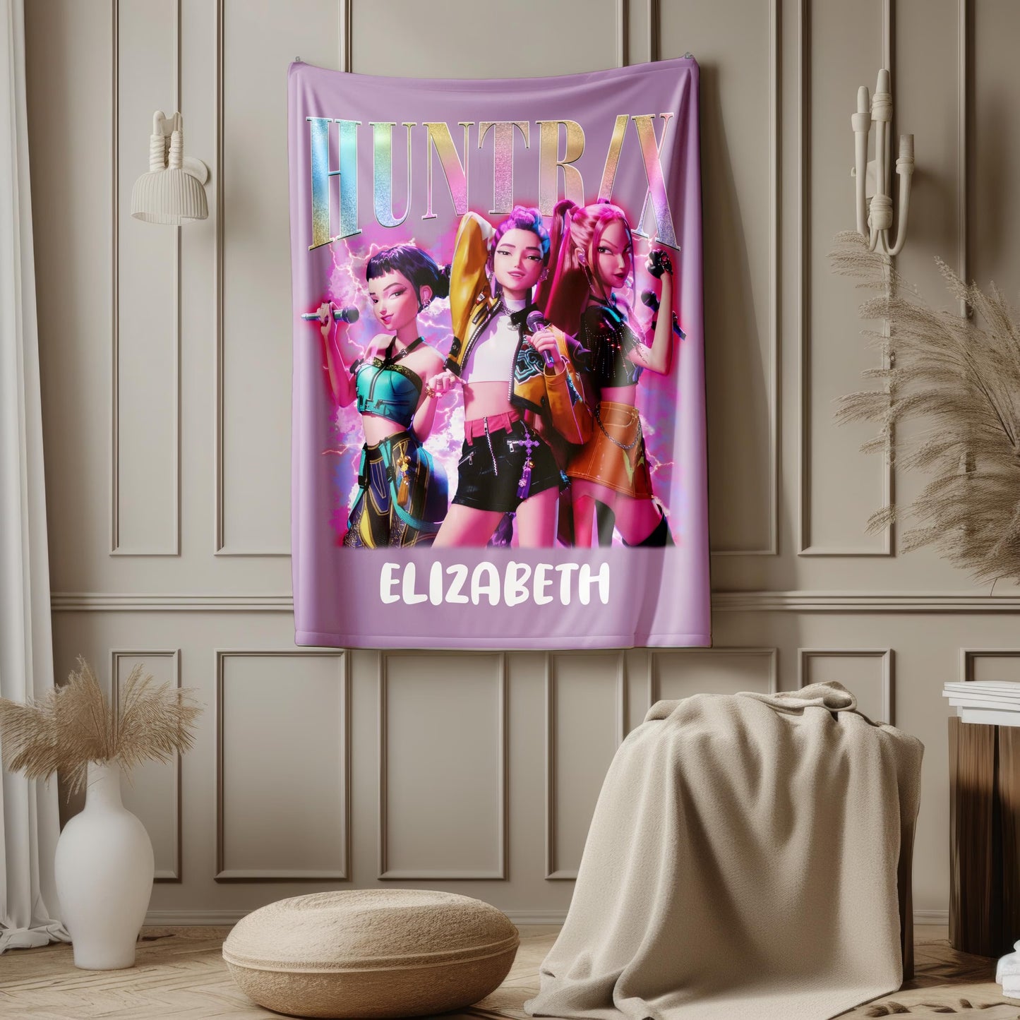 Kpop Hunters - Personalized Kpop Anime Blanket