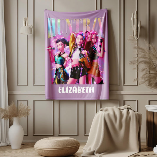 Kpop Hunters - Personalized Kpop Anime Blanket