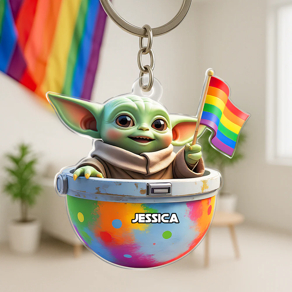 Galaxy Monster LGBT Keychain - Personalized Gifts For LGBT