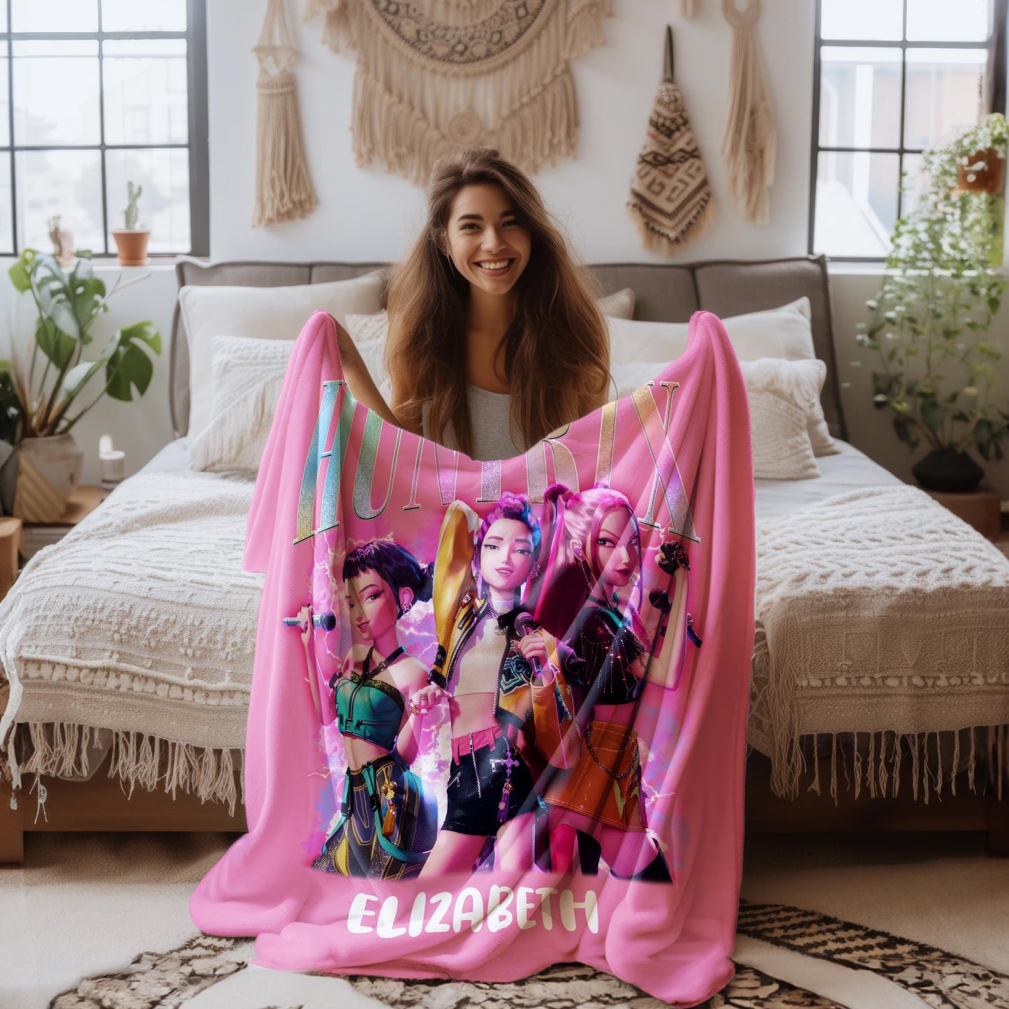 Kpop Hunters - Personalized Kpop Anime Blanket