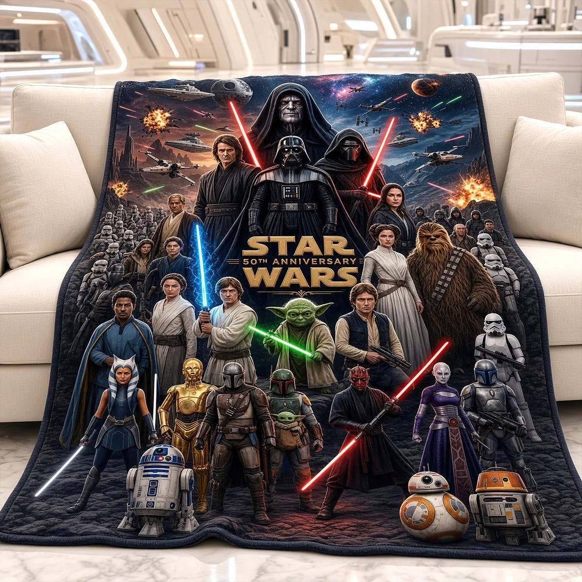 50th Anniversary Cosmic Blanket - Personalized Gifts