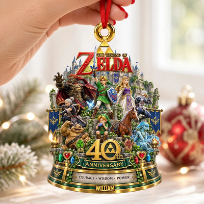 Personalized 40th Anniversary Christmas Ornament - A Legendary Adventure