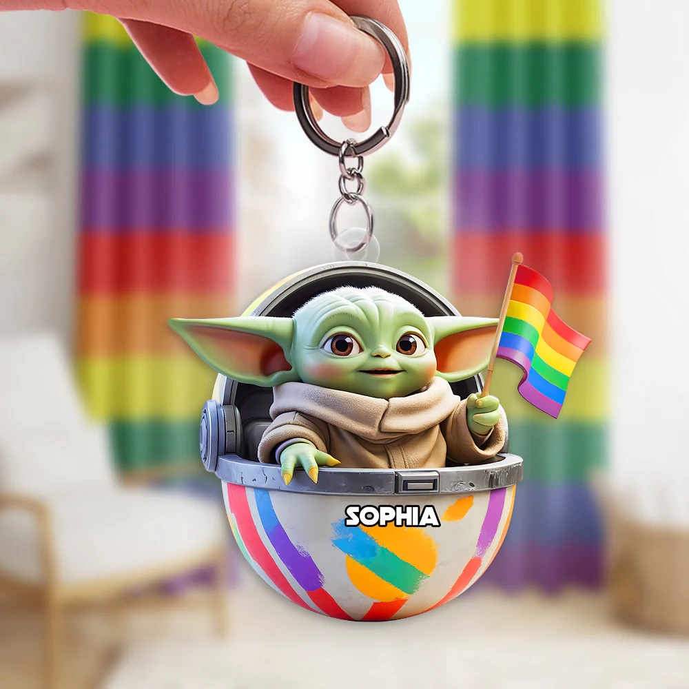 Galaxy Monster LGBT Keychain - Personalized Gifts For LGBT