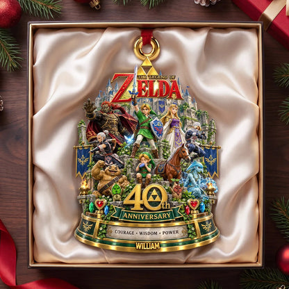 Personalized 40th Anniversary Christmas Ornament - A Legendary Adventure