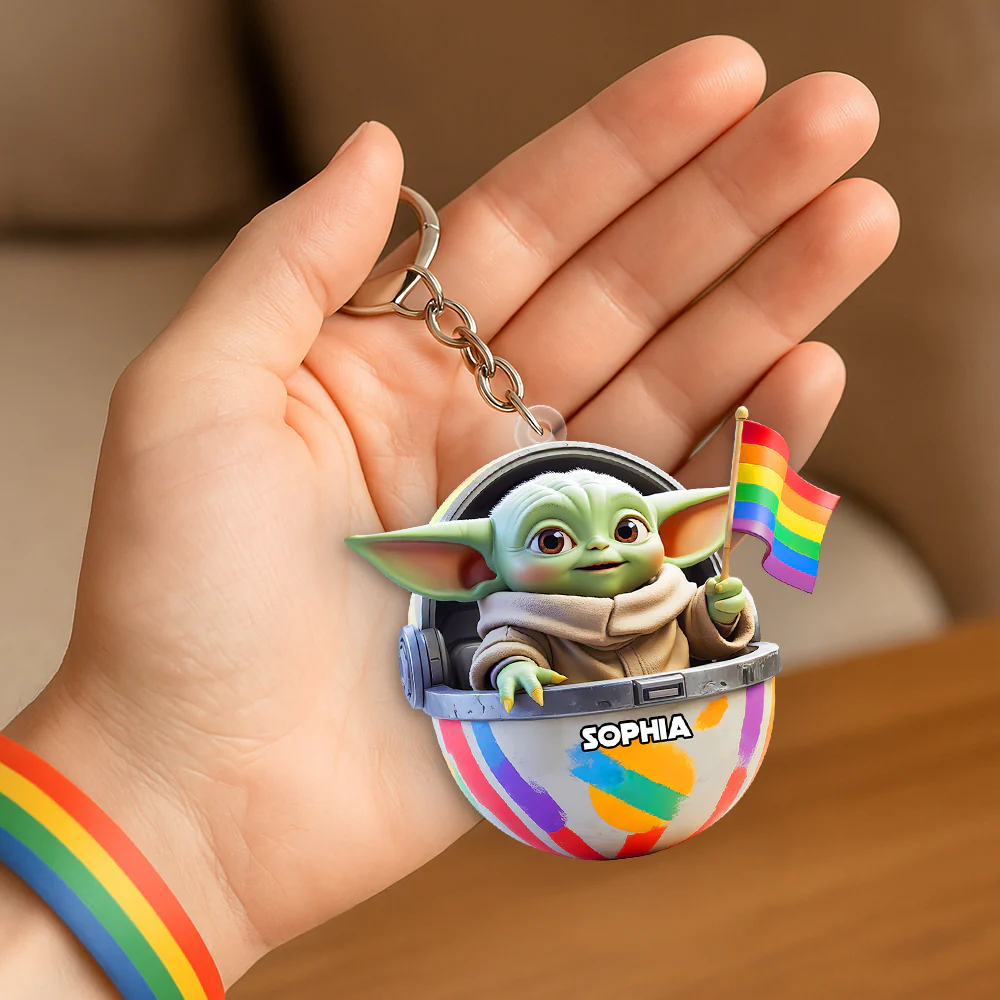 Galaxy Monster LGBT Keychain - Personalized Gifts For LGBT