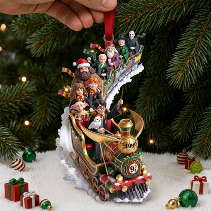 Fantasy Snow Train Ornament, Personalized Gifts