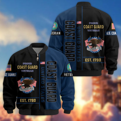 US Veterans Bomber Jacket 2, Gifts For US Veterans, Gifts On Father's Day, Veterans Day