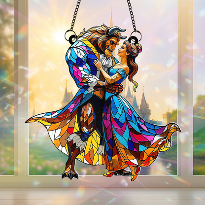 Personalized Gifts For Couple Suncatcher Ornament, Fairy Tale Romantic