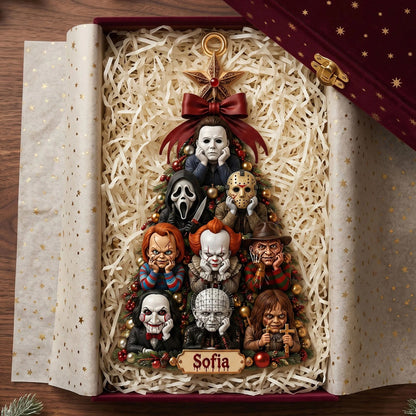 Sincerely Terror Christmas Tree Ornament - Personalized Christmas Gifts For Horror Lovers