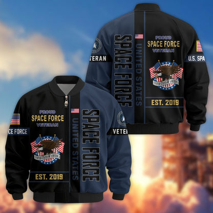 US Veterans Bomber Jacket 2, Gifts For US Veterans, Gifts On Father's Day, Veterans Day