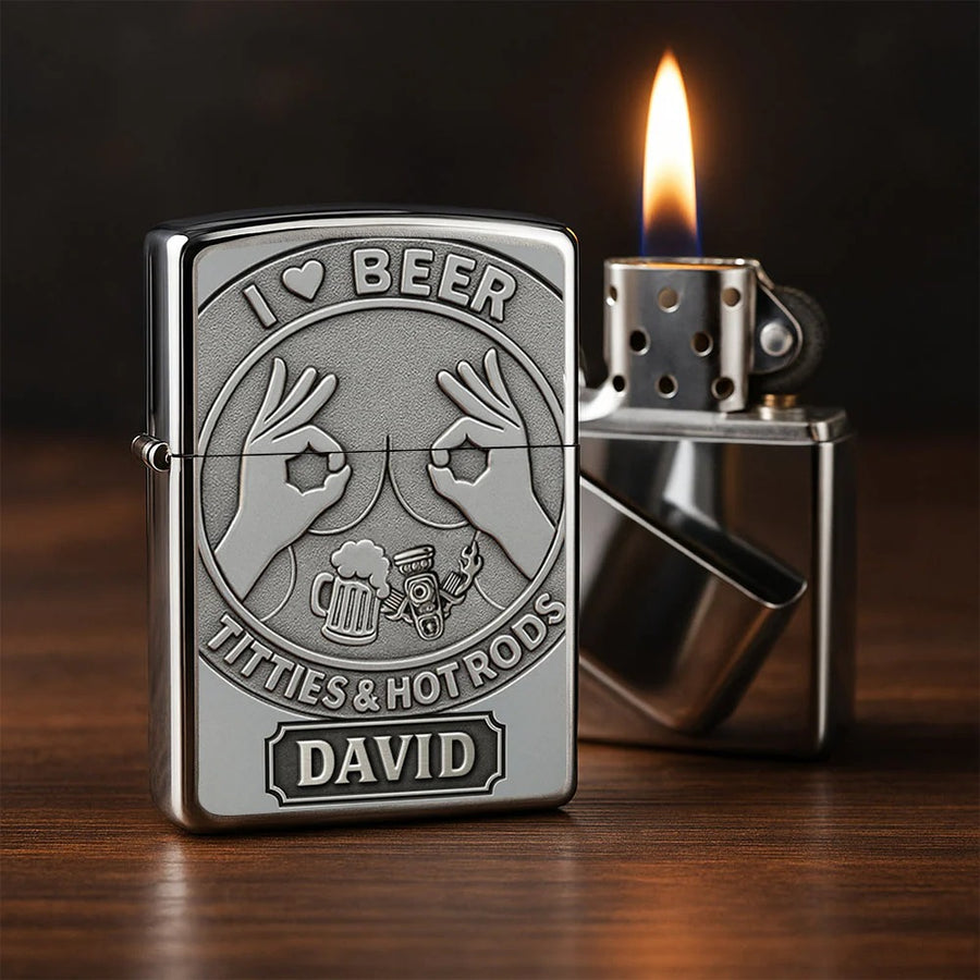 Man Humor Hot Rod Lighter, Personalized Gifts For Hot Rod Lovers