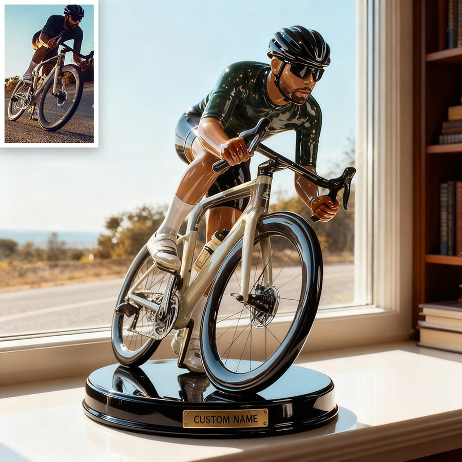 Custom Cycling Photo  Style Acrylic Plaque