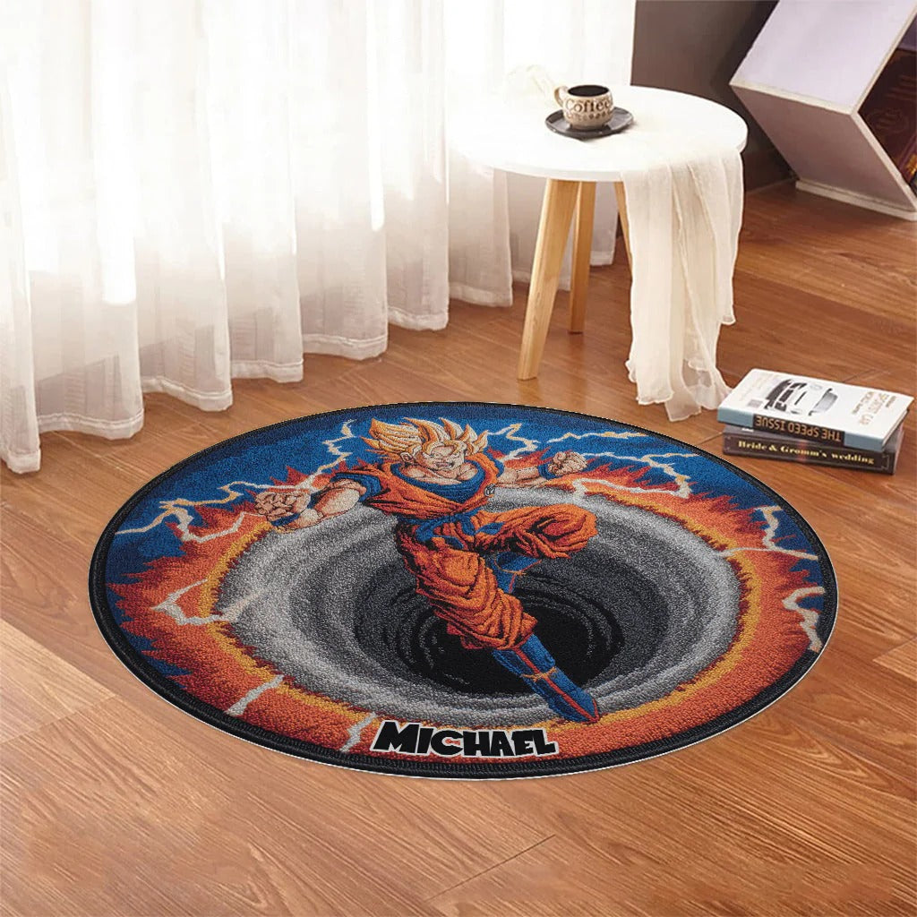 Strong Dragon - Personalized Seven Balls Round Rug