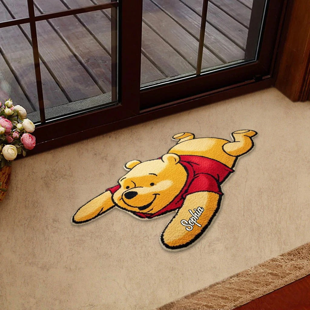 Lazy Bear - Personalized Mouse Shaped Doormat/ Rug