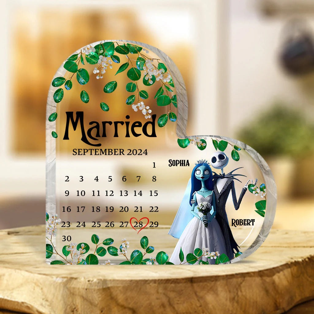 Married Calendar - Personalized Nightmare Custom Shaped Acrylic Plaque