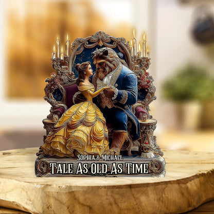 Fairy Tale Romantic Tale As Old As Time - Personalized Mouse Custom Shaped Acrylic Plaque