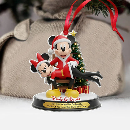 Funny Mouse Couple - Personalized Couple Ornament