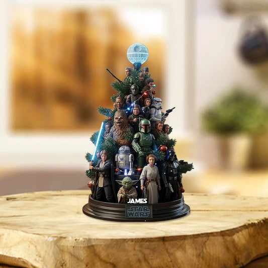 Dashing Through The Snow - Personalized The Force Custom Shaped Acrylic Plaque