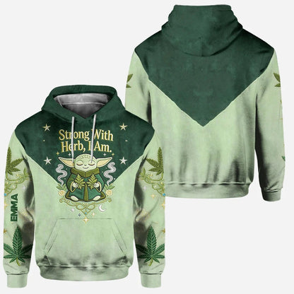 Personalized The Force Hoodie and Leggings - Strong With Herb