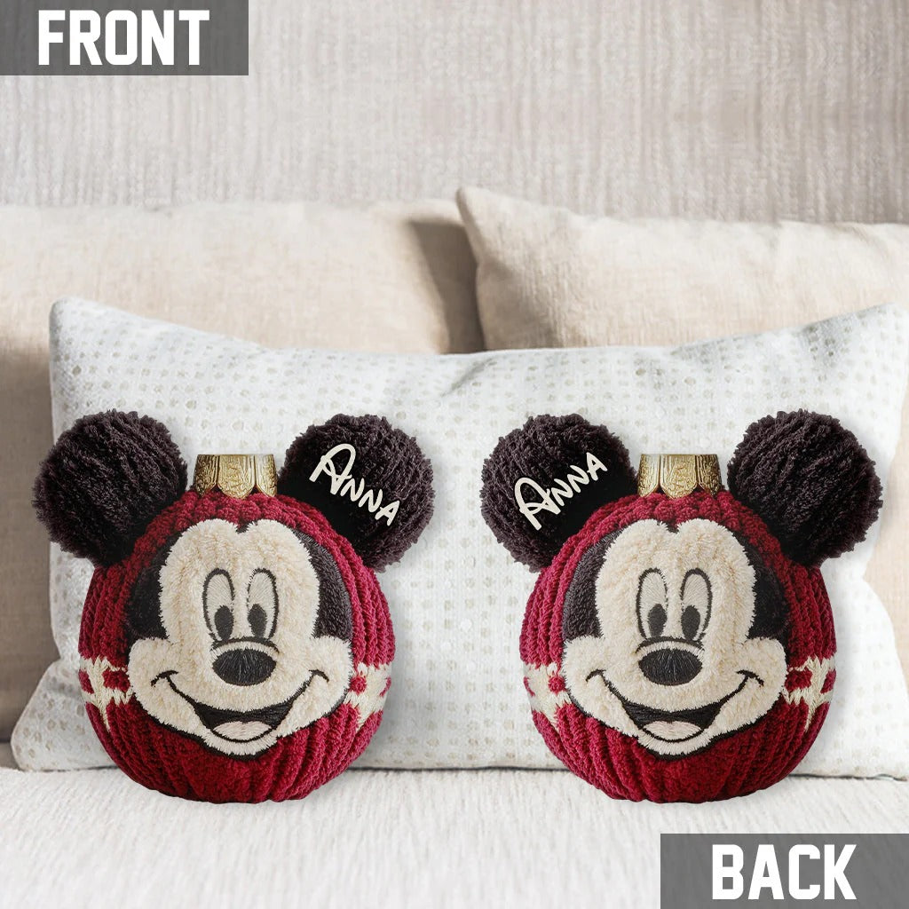 Magical Friends And Christmas Ornament Gift - Personalized Mouse Shaped Pillow