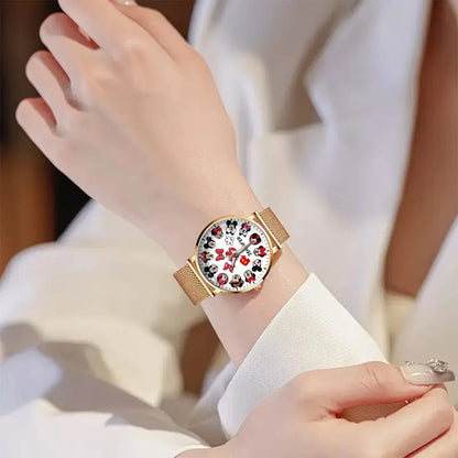 Mouse Happy Time - Personalized Mouse Women Hand Watch