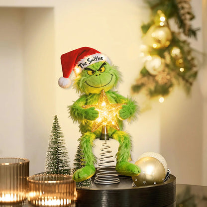 Merry Christmas - Personalized Stole Christmas LED Light Tree Topper