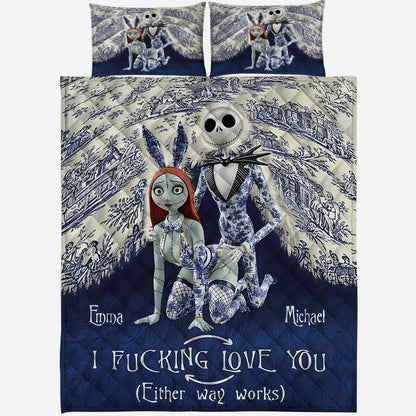 I Love You - Personalized Nightmare Quilt Set