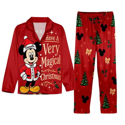 Have A Very Magical Christmas - Personalized Mouse Button Down Pajamas