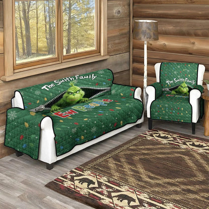 Ew People - Personalized Stole Christmas Quilted Sofa/Couch Cover