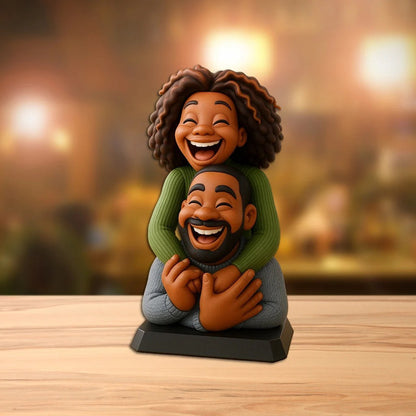 Custom Couple Photo Pixar Cartoon Style Acrylic Plaque