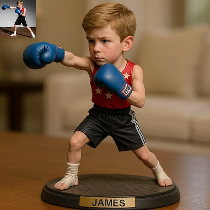 Custom Boxing Photo Pixar Cartoon Style Acrylic Plaque