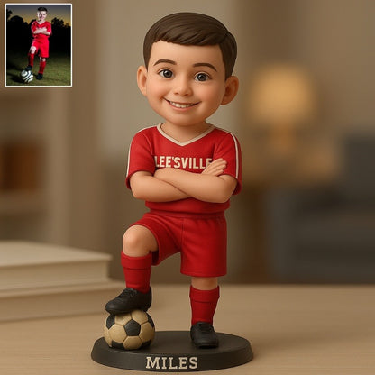 Custom Soccer Photo Pixar Cartoon Style Acrylic Plaque