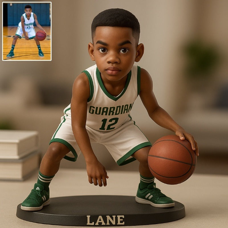 Custom Basketball Photo Pixar Cartoon Style Acrylic Plaque