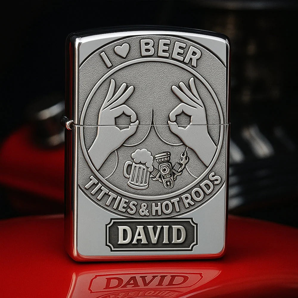Man Humor Hot Rod Lighter, Personalized Gifts For Hot Rod Lovers