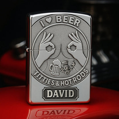 Man Humor Hot Rod Lighter, Personalized Gifts For Hot Rod Lovers