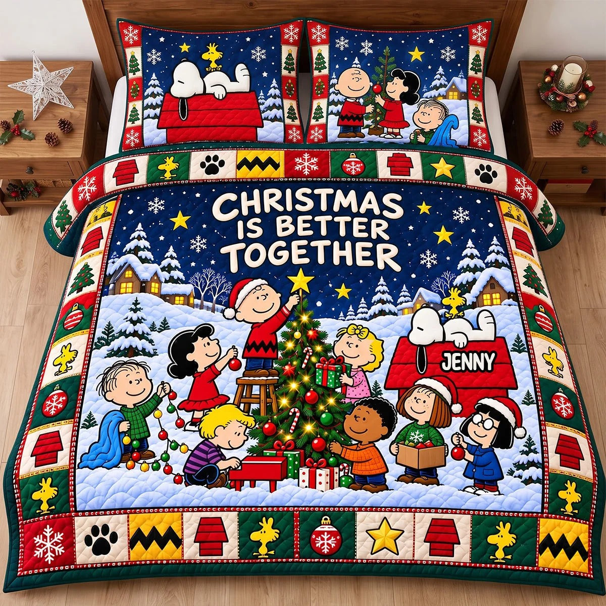 Christmas Is Better Together Quilt Bedding Set - Personalized Christmas Gifts