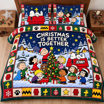 Christmas Is Better Together Quilt Bedding Set - Personalized Christmas Gifts