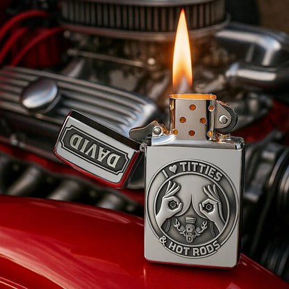 Man Humor Hot Rod Lighter, Personalized Gifts For Hot Rod Lovers