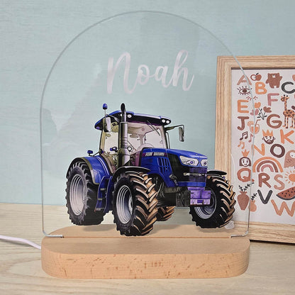 Tractor Night Light with Custom Name
