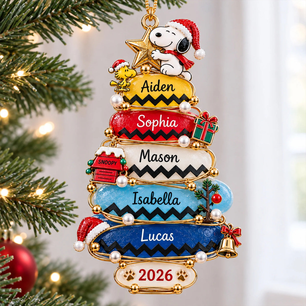 Seaglass Christmas Tree Ornament - Personalized Gifts For Christmas, Gifts For Family